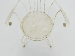 Pamono Italian Garden Armhairs in White Metal, 1950s, Set of 4><noscript><img width=