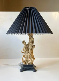 Pamono Italian Geisha Faux Ivory Table Lamp by Amilcare Santini, 1940s><noscript><img width=