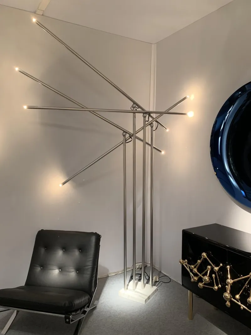 Pamono Italian Giraffa Floor Lamp by Sergio Moscheni for Selenova, 1970s> Floor Lamps