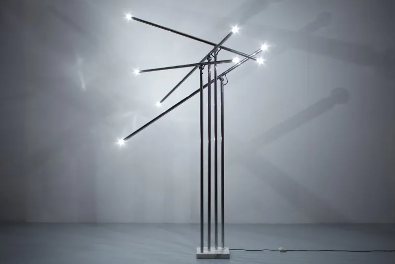 Pamono Italian Giraffa Floor Lamp by Sergio Moscheni for Selenova, 1970s> Floor Lamps