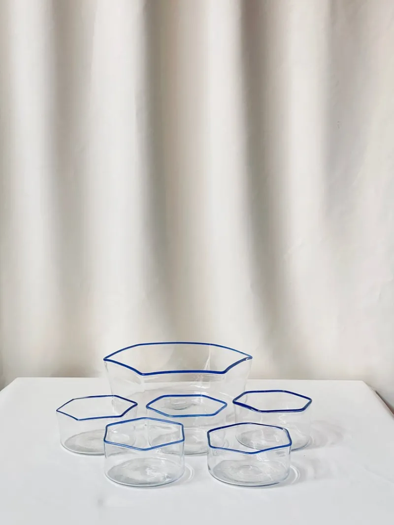 Pamono Italian Glass Bowls, Set of 6> Dinner Plates & Bowls