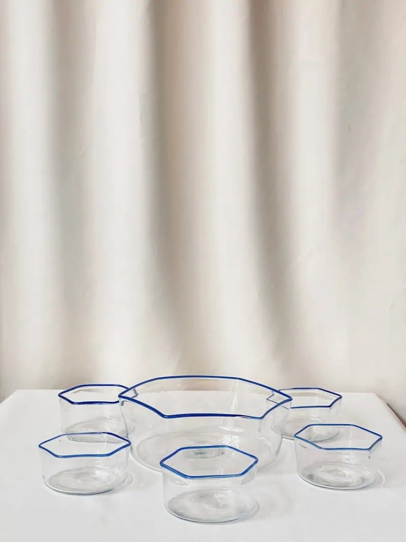 Pamono Italian Glass Bowls, Set of 6> Dinner Plates & Bowls