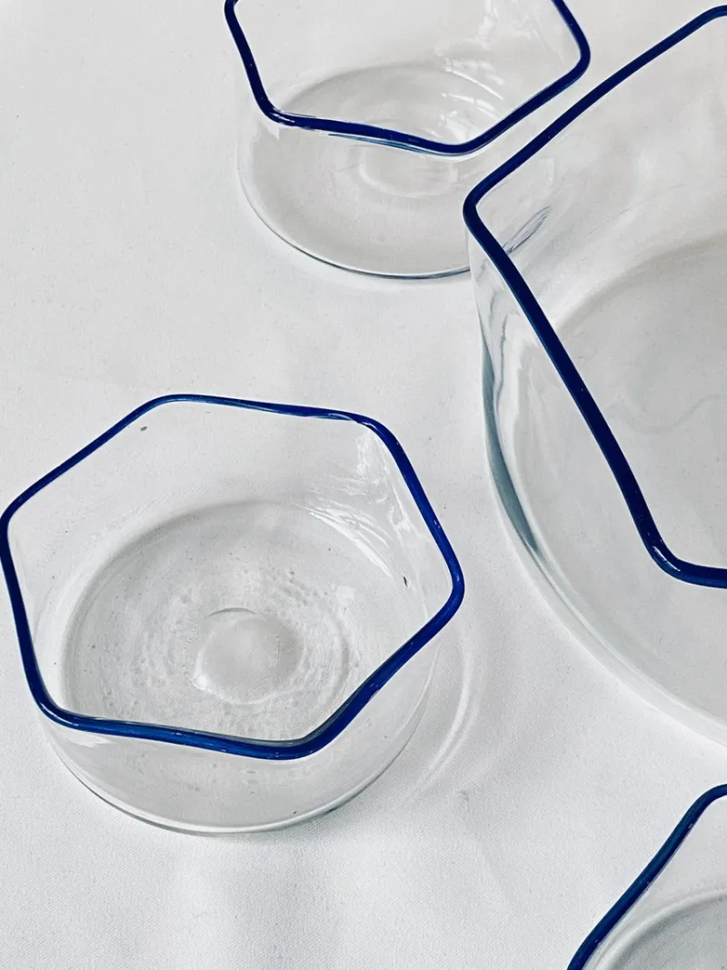 Pamono Italian Glass Bowls, Set of 6> Dinner Plates & Bowls