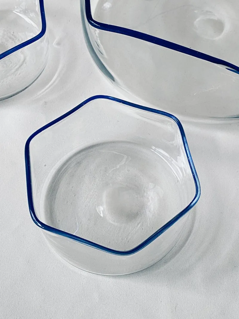 Pamono Italian Glass Bowls, Set of 6> Dinner Plates & Bowls