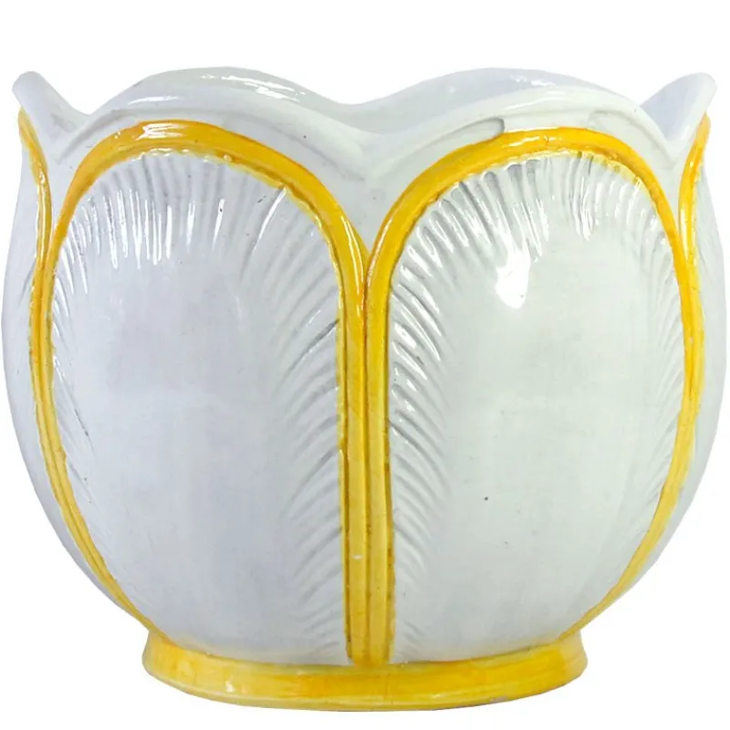 New Pamono Italian Glazed Ceramic Flower Pot, 1970s