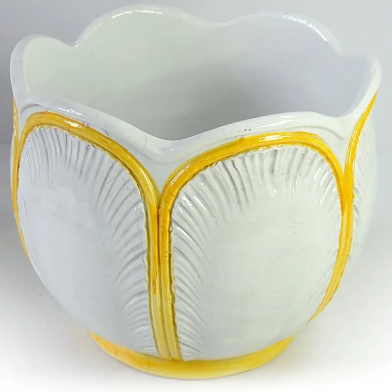 New Pamono Italian Glazed Ceramic Flower Pot, 1970s