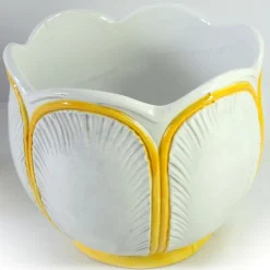 New Pamono Italian Glazed Ceramic Flower Pot, 1970s