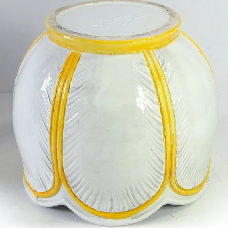 New Pamono Italian Glazed Ceramic Flower Pot, 1970s