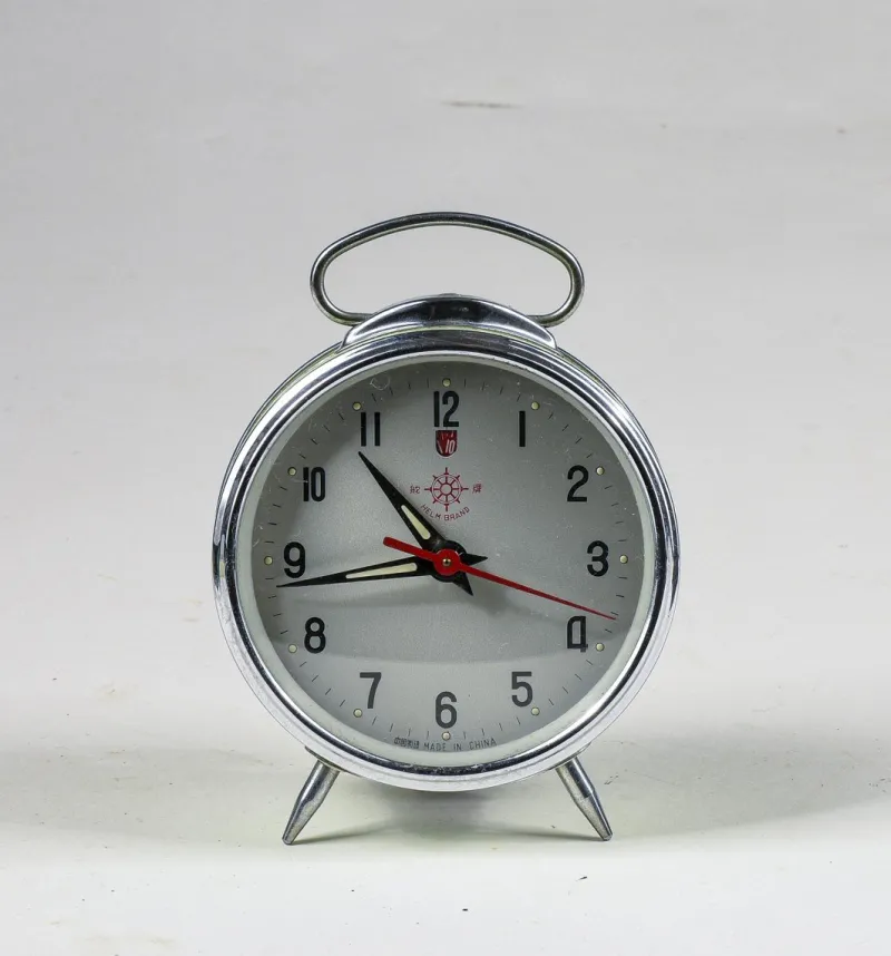 Clearance Pamono Italian Glazed Metal Alarm Clock from Helm, 1960s