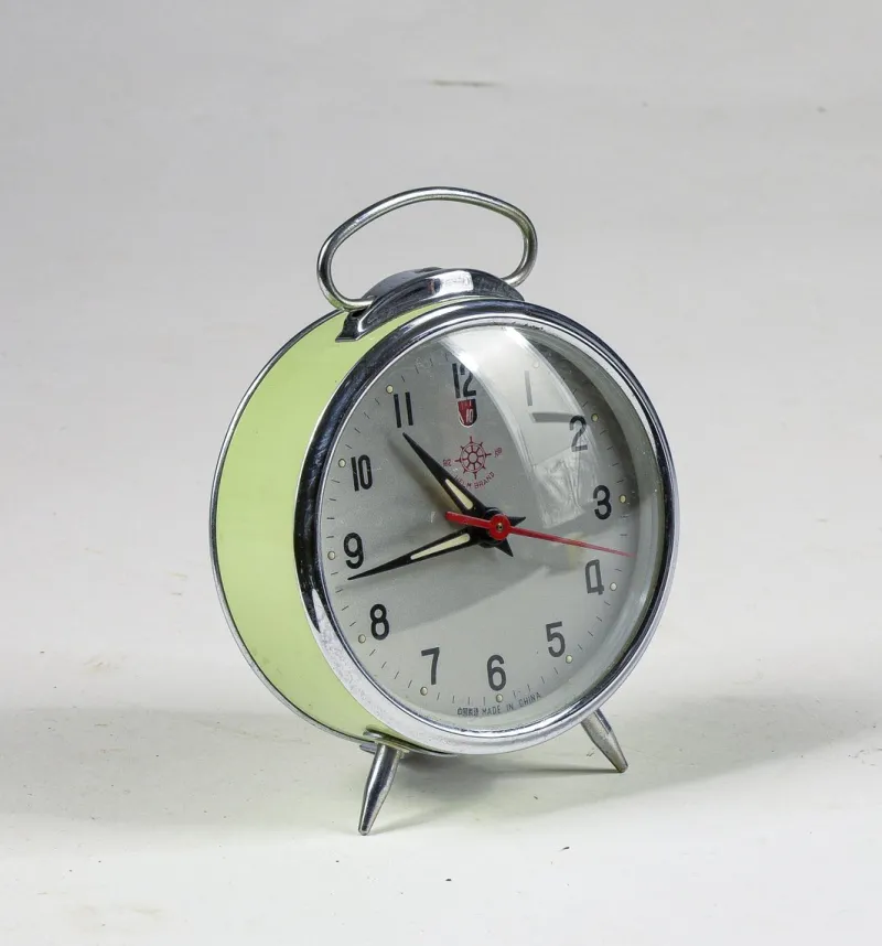 Clearance Pamono Italian Glazed Metal Alarm Clock from Helm, 1960s