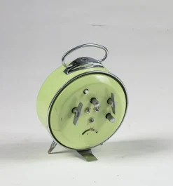 Clearance Pamono Italian Glazed Metal Alarm Clock from Helm, 1960s