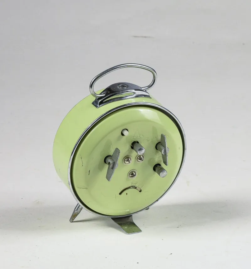 Clearance Pamono Italian Glazed Metal Alarm Clock from Helm, 1960s