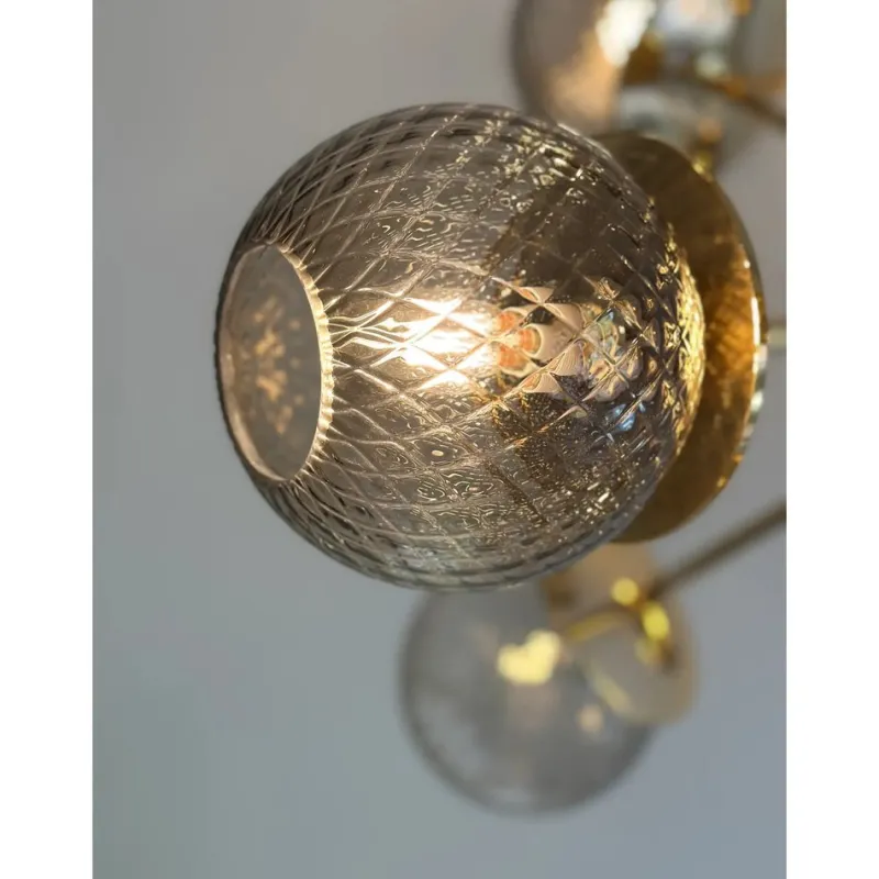 Pamono Italian Gold Chandelier in Murano Glass by Simoeng> Ceiling Lights