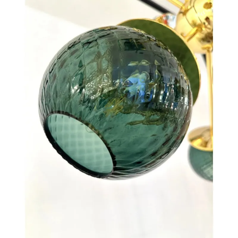Pamono Italian Gold Chandelier in Murano Glass by Simoeng> Ceiling Lights
