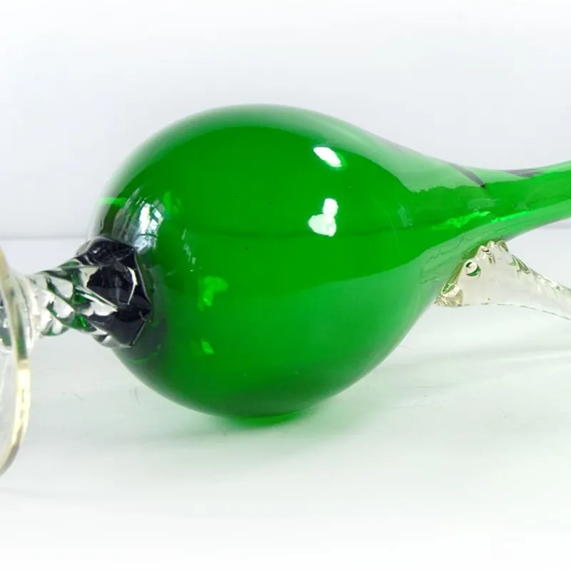 Pamono Italian Green Glass Carafe from Empoli, 1970s