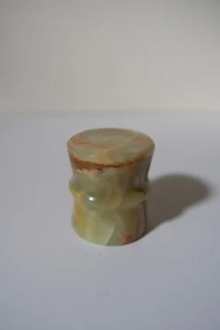 Pamono Italian Green Onyx Table Lighter, 1970s
