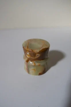 Pamono Italian Green Onyx Table Lighter, 1970s