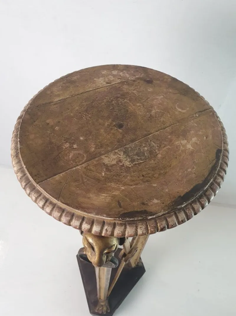 New Pamono Italian Guilded Gueridon Pedestal, 1750s