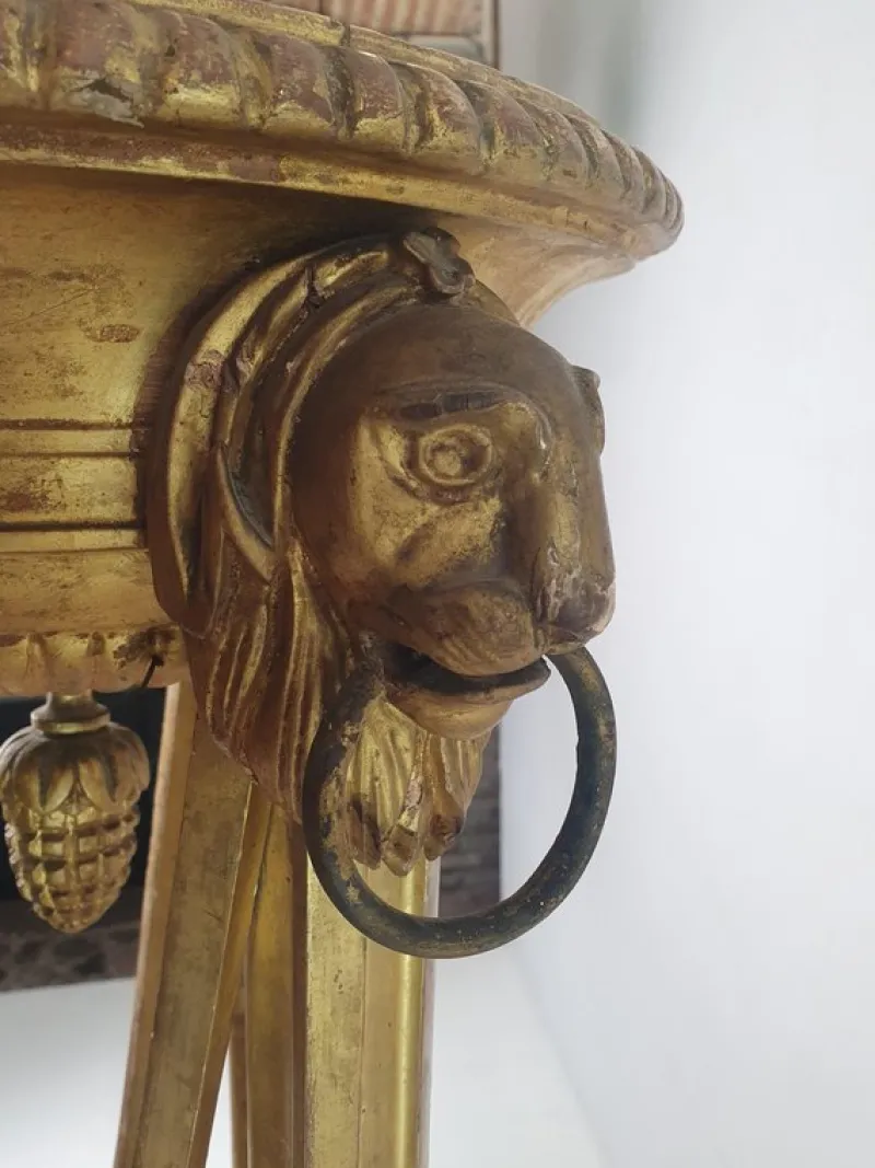 New Pamono Italian Guilded Gueridon Pedestal, 1750s
