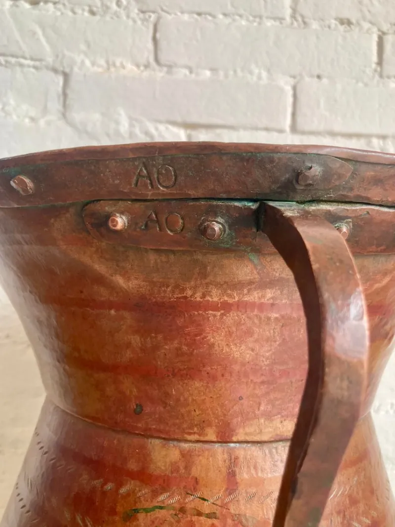 Clearance Pamono Italian Hammered Copper Jugs, 1890s, Set of 3