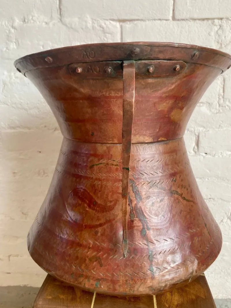 Clearance Pamono Italian Hammered Copper Jugs, 1890s, Set of 3