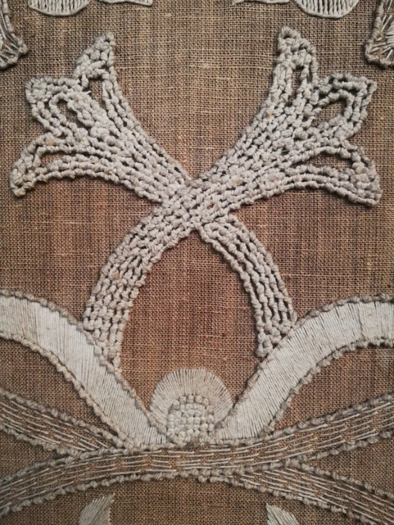 Discount Pamono Italian Hand Embroidered Room Divider, 1900s