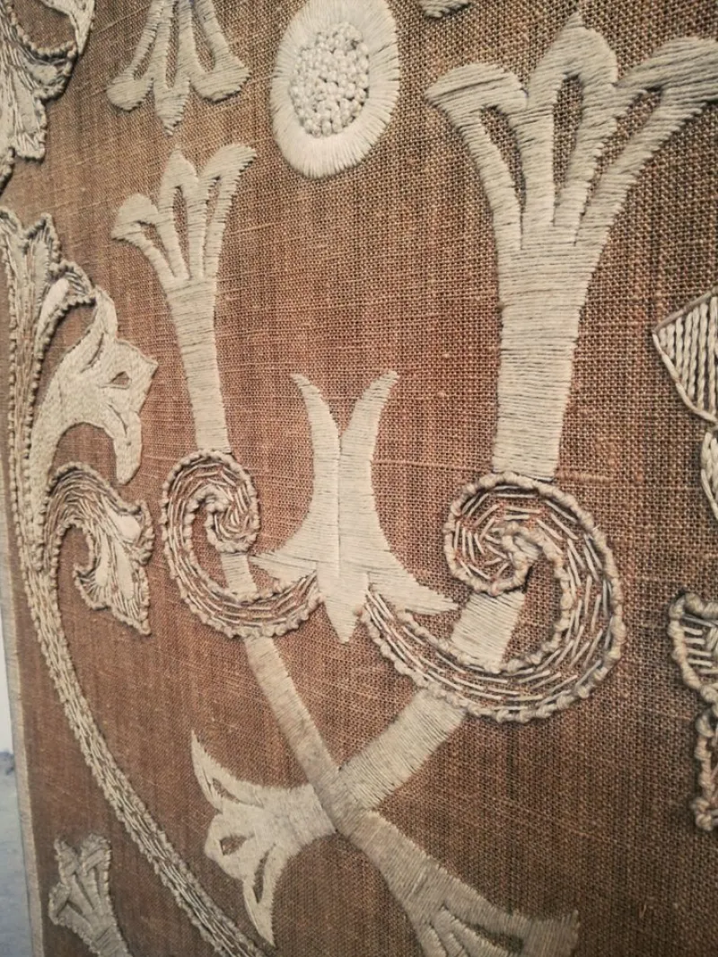 Discount Pamono Italian Hand Embroidered Room Divider, 1900s