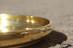 Clearance Pamono Italian Hand-Hammered Brass Tray, 1970s