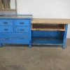 New Pamono Italian Iron and Wood Worktable, 1970s