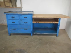 New Pamono Italian Iron and Wood Worktable, 1970s