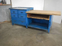 New Pamono Italian Iron and Wood Worktable, 1970s