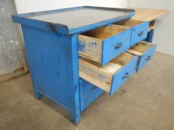 New Pamono Italian Iron and Wood Worktable, 1970s