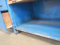 New Pamono Italian Iron and Wood Worktable, 1970s
