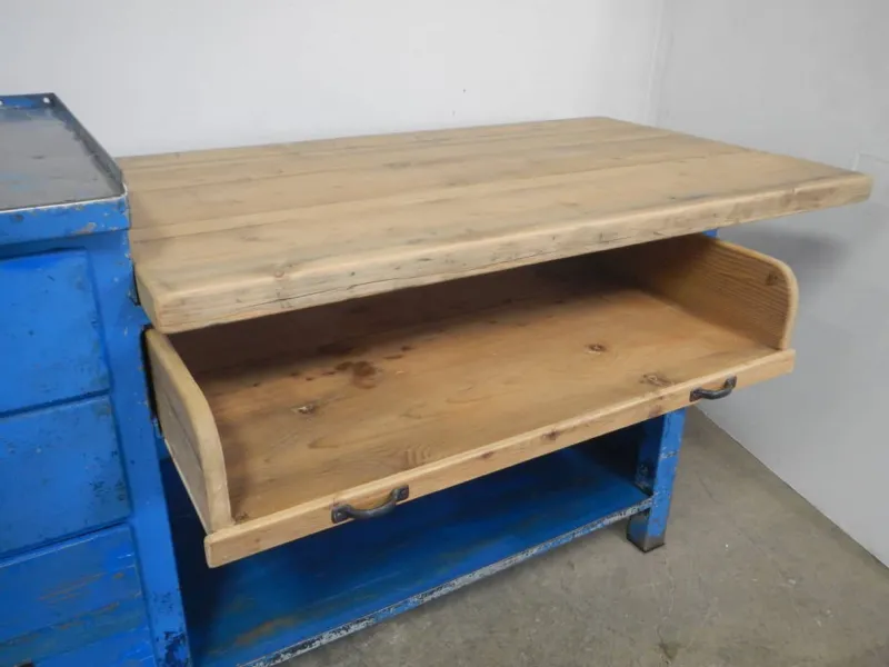 New Pamono Italian Iron and Wood Worktable, 1970s