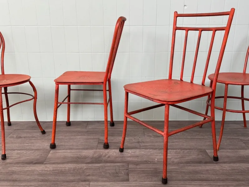 Pamono Italian Iron Garden Chairs, 1950s, Set of 4> Garden Seating