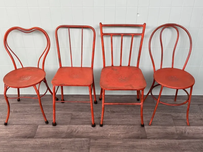 Pamono Italian Iron Garden Chairs, 1950s, Set of 4> Garden Seating