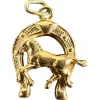 Online Pamono Italian 18k Yellow Gold Lucky Horseshoe Horse Charm Pendant, 1960s