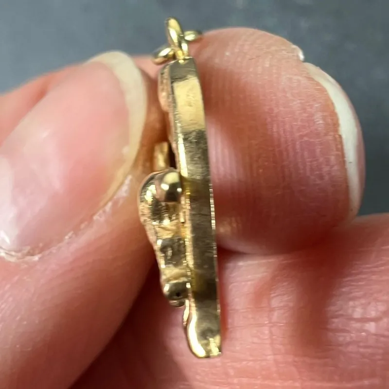 Online Pamono Italian 18k Yellow Gold Lucky Horseshoe Horse Charm Pendant, 1960s
