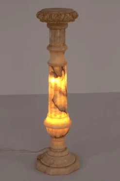 Outlet Pamono Italian Marble Column with Lighting, 1950s