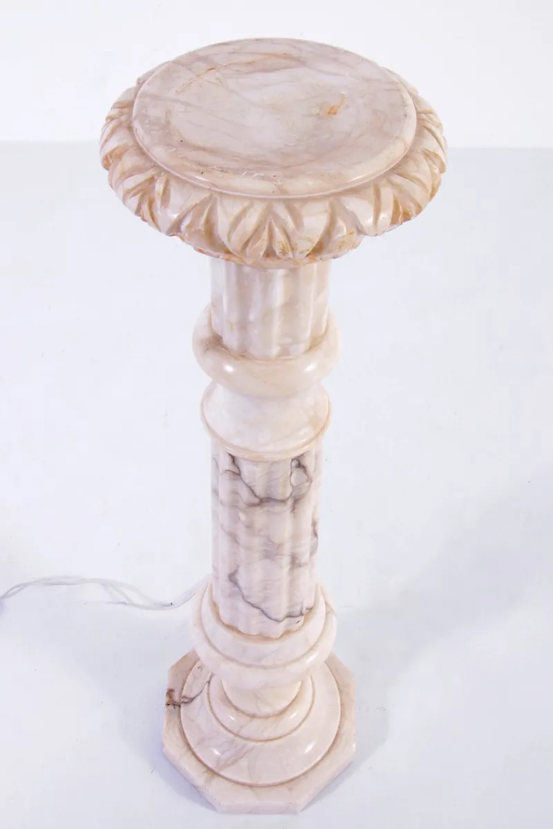 Outlet Pamono Italian Marble Column with Lighting, 1950s