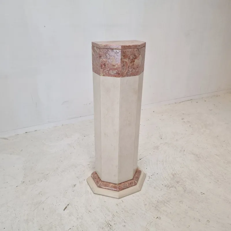 Pamono Italian Marble Pedestal, 1980s> Pedestals And Columns