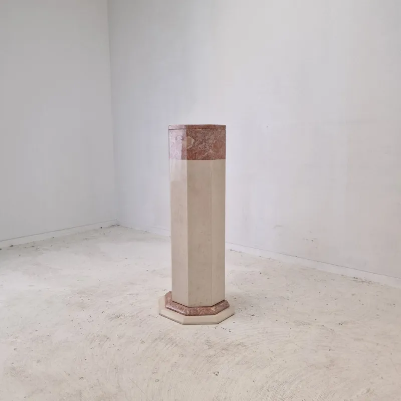 Pamono Italian Marble Pedestal, 1980s> Pedestals And Columns
