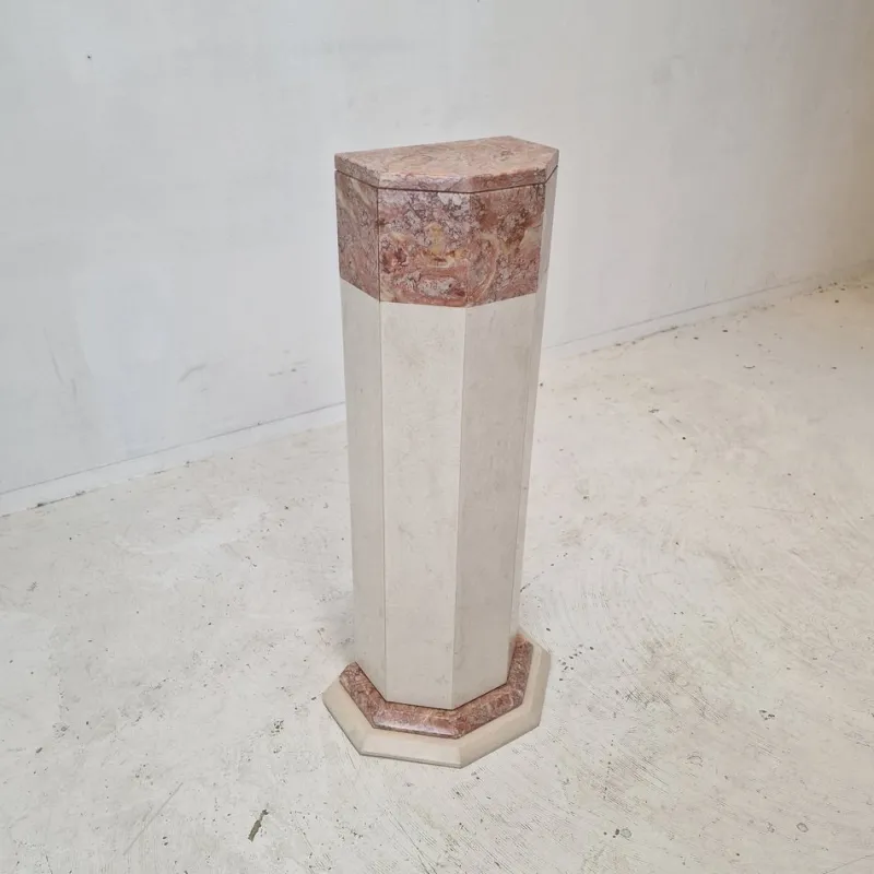 Pamono Italian Marble Pedestal, 1980s> Pedestals And Columns