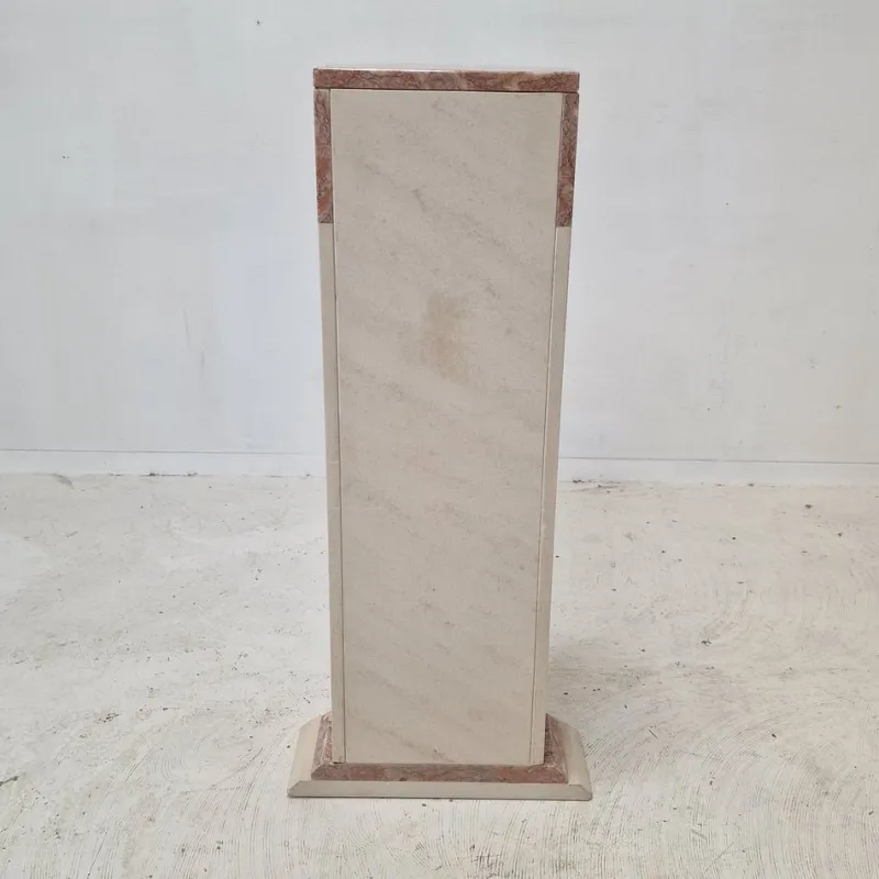Pamono Italian Marble Pedestal, 1980s> Pedestals And Columns