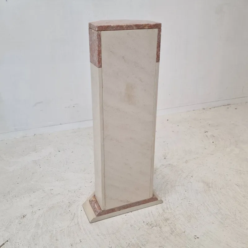 Pamono Italian Marble Pedestal, 1980s> Pedestals And Columns