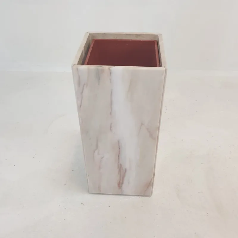 Pamono Italian Marble Planter, 1970s> Planters And Jardiniere