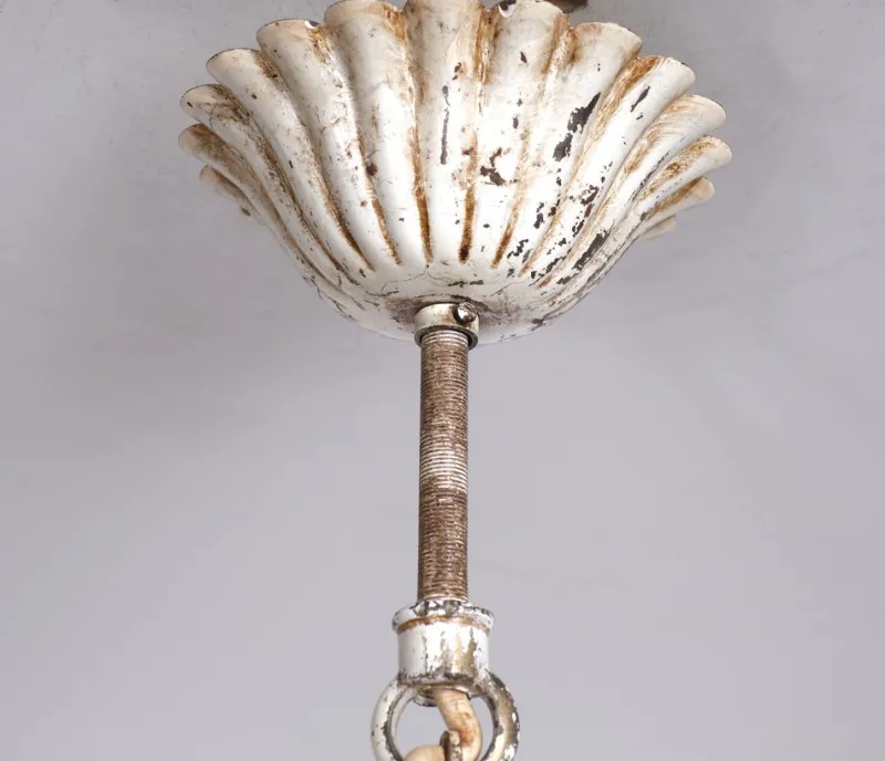 Sale Pamono Italian Metal Flower Chandelier, 1960s