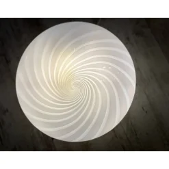 Online Pamono Italian Milky-White Swirls Murano Glass Wall Sconce by Simoeng