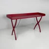 Online Pamono Italian Modern Burgundy Wood and Metal Console, 1980s