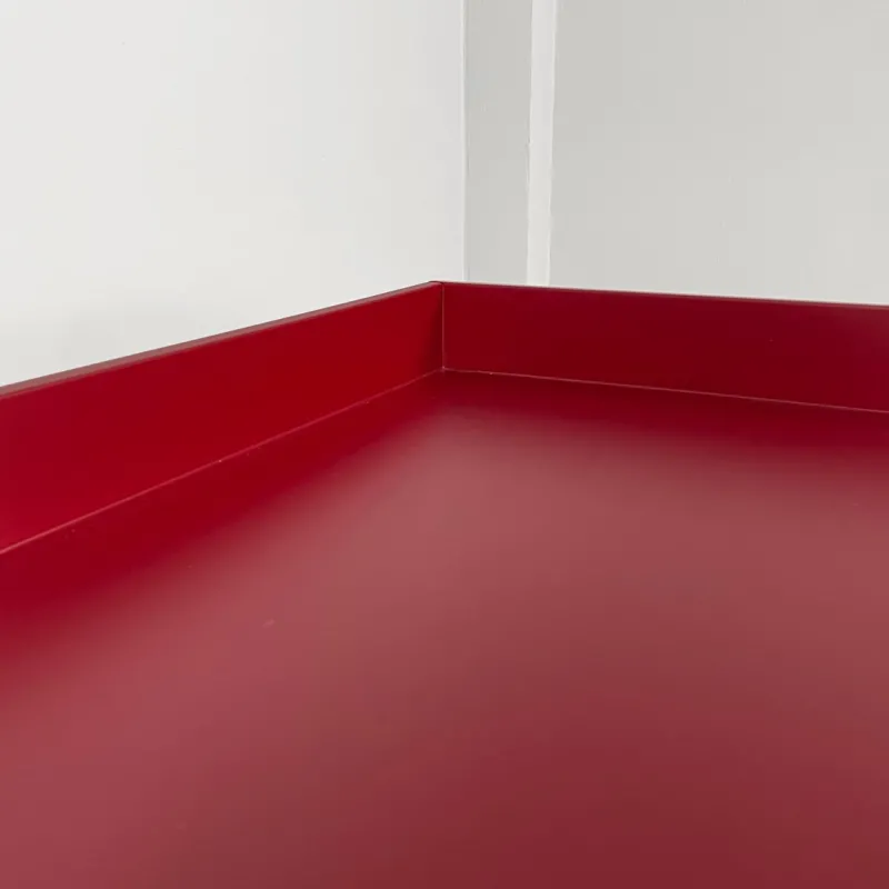 Online Pamono Italian Modern Burgundy Wood and Metal Console, 1980s